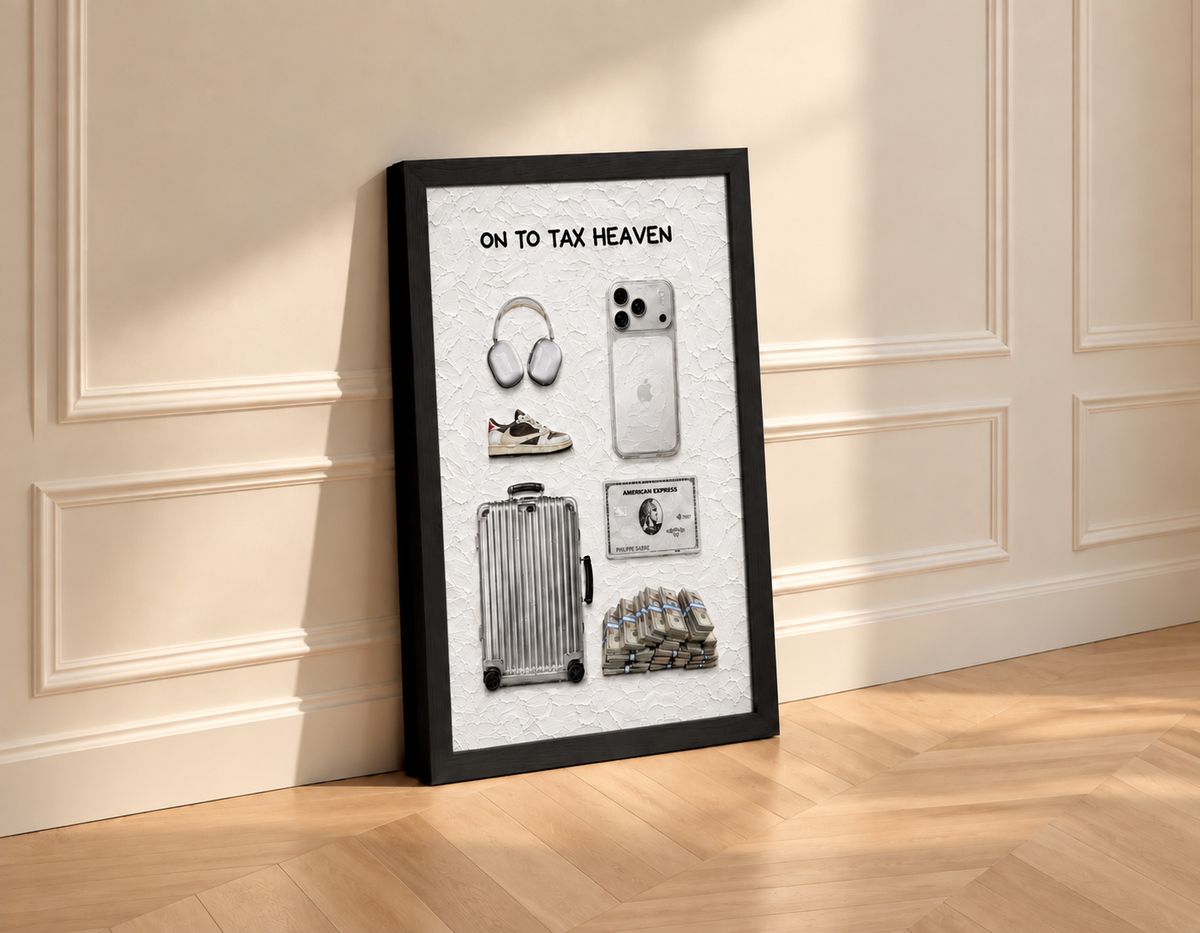 Aritú Premium Framed Poster "On To Tax Heaven"